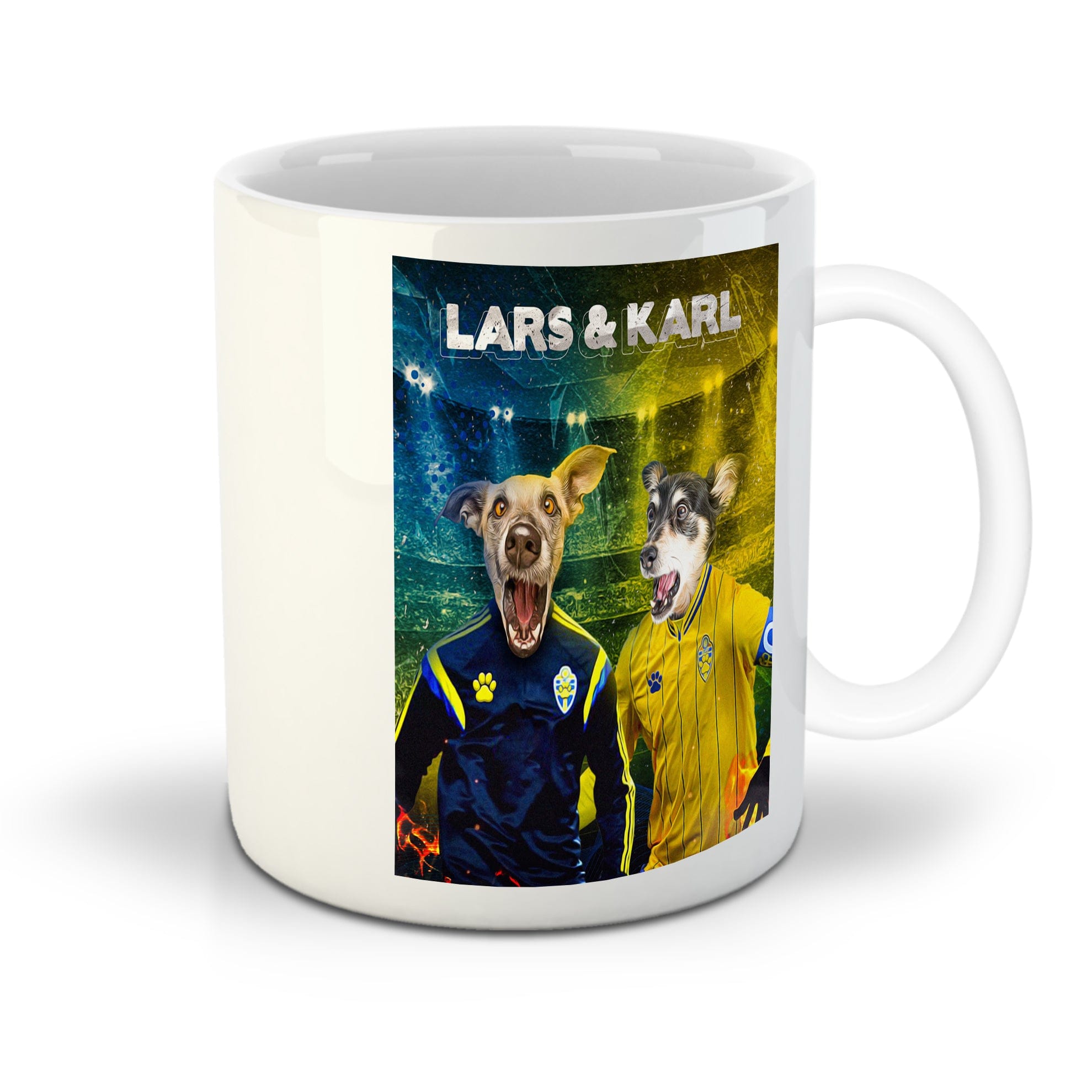 &#39;Sweden Doggos Euro Football&#39; Personalized 2 Pet Mug