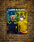 'Sweden Doggos Euro Football' Personalized 2 Pet Poster