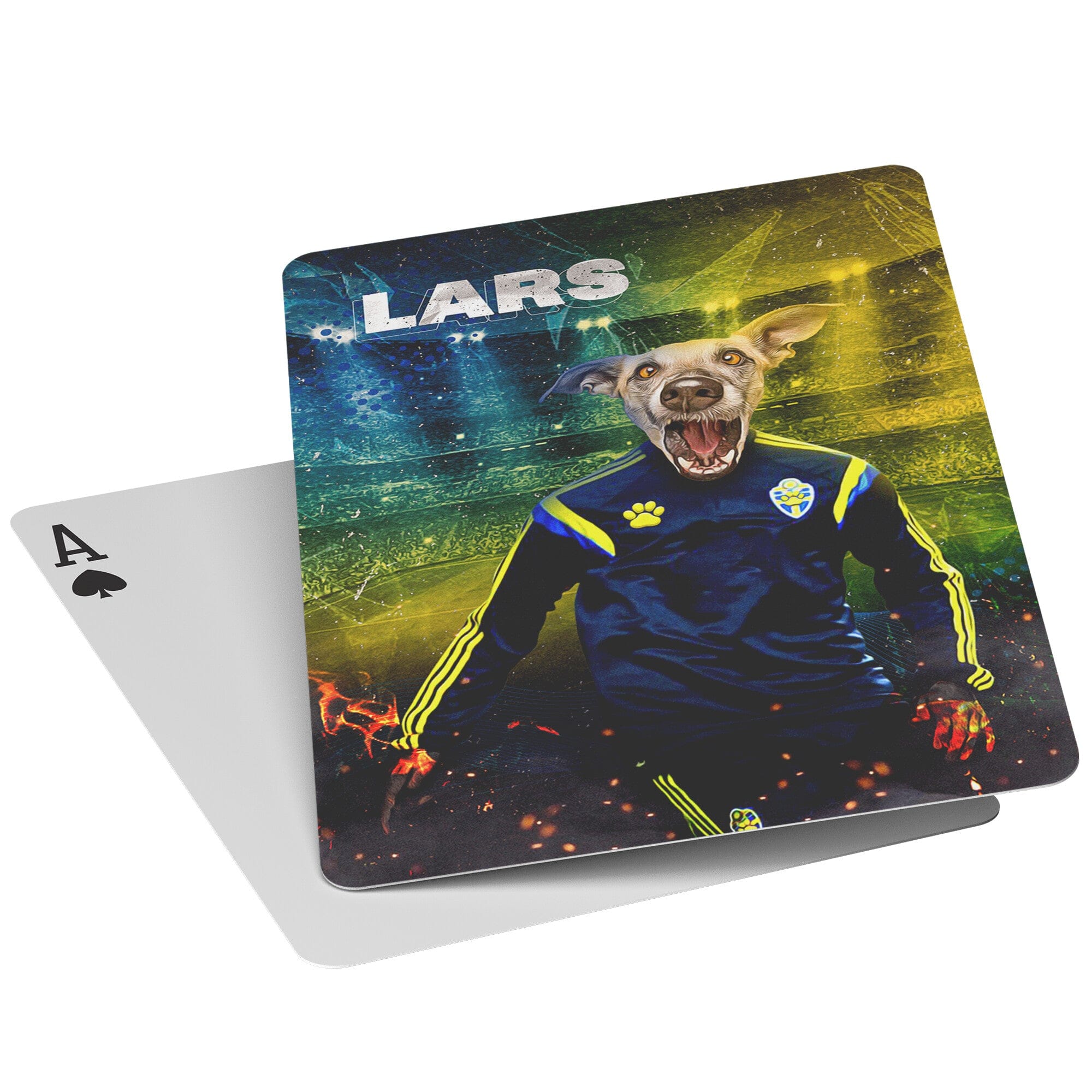 &#39;Sweden Doggos Soccer&#39; Personalized Pet Playing Cards