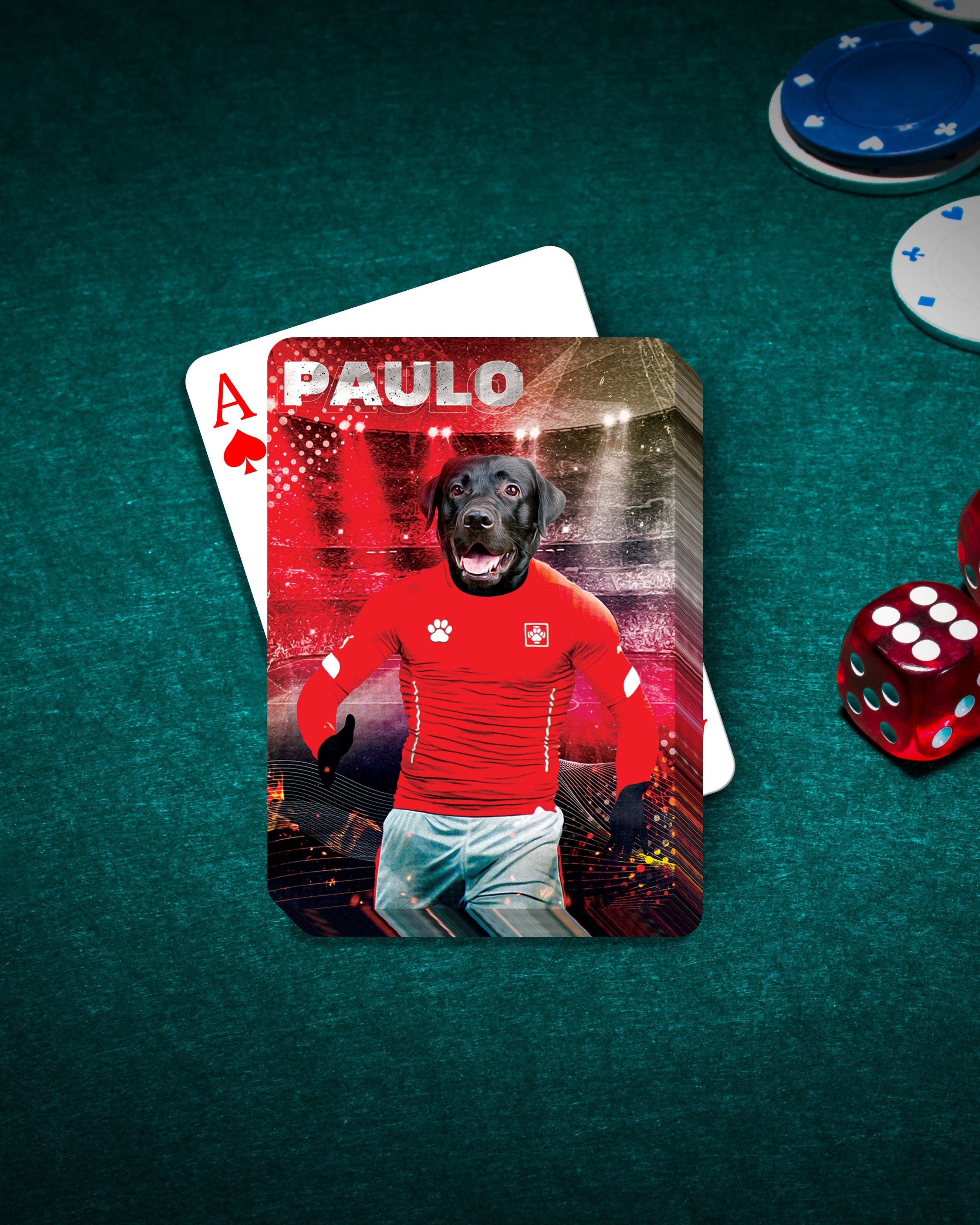 &#39;Switzerland Doggos Soccer&#39; Personalized Pet Playing Cards