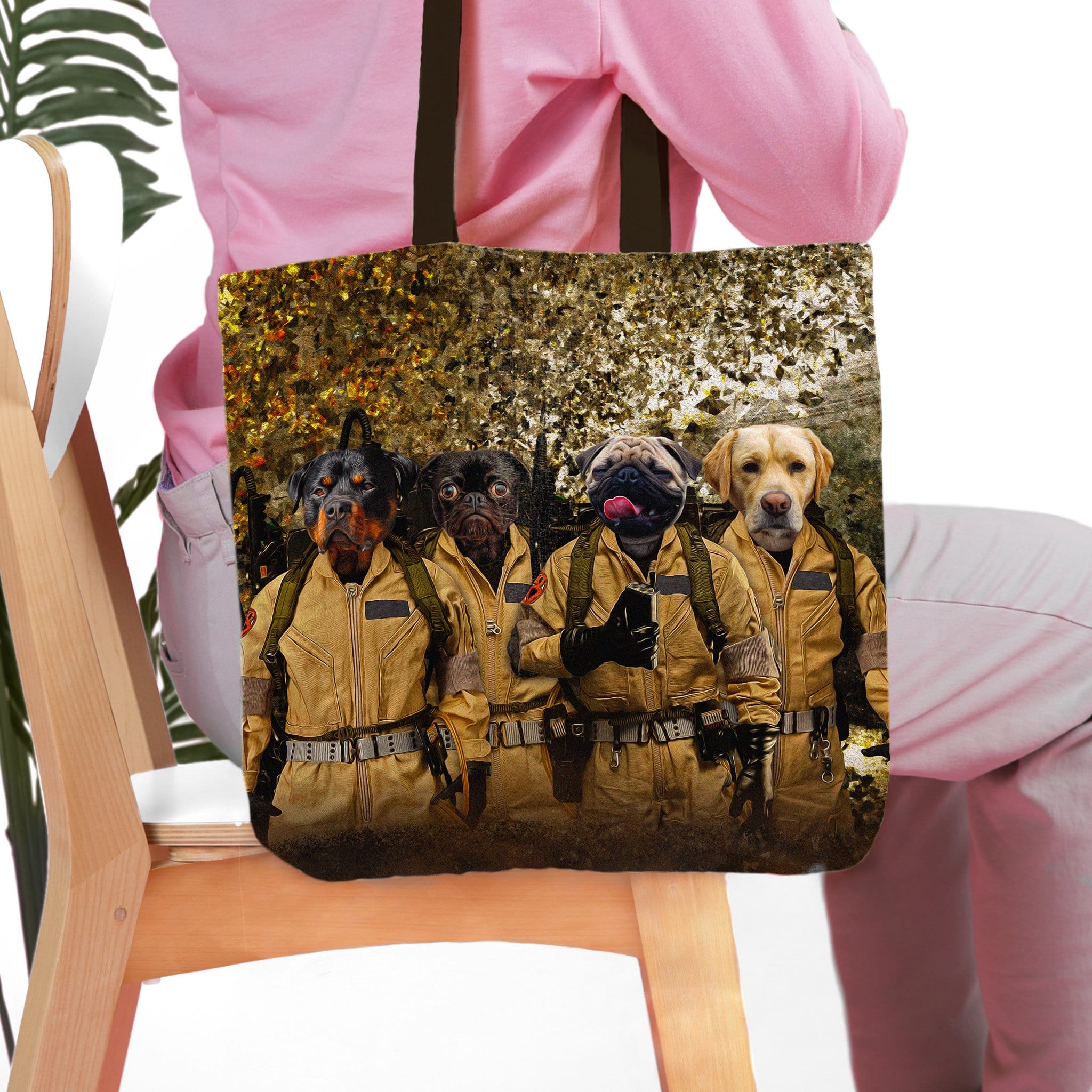 &#39;Dog Busters&#39; Personalized 4 Pet Tote Bag
