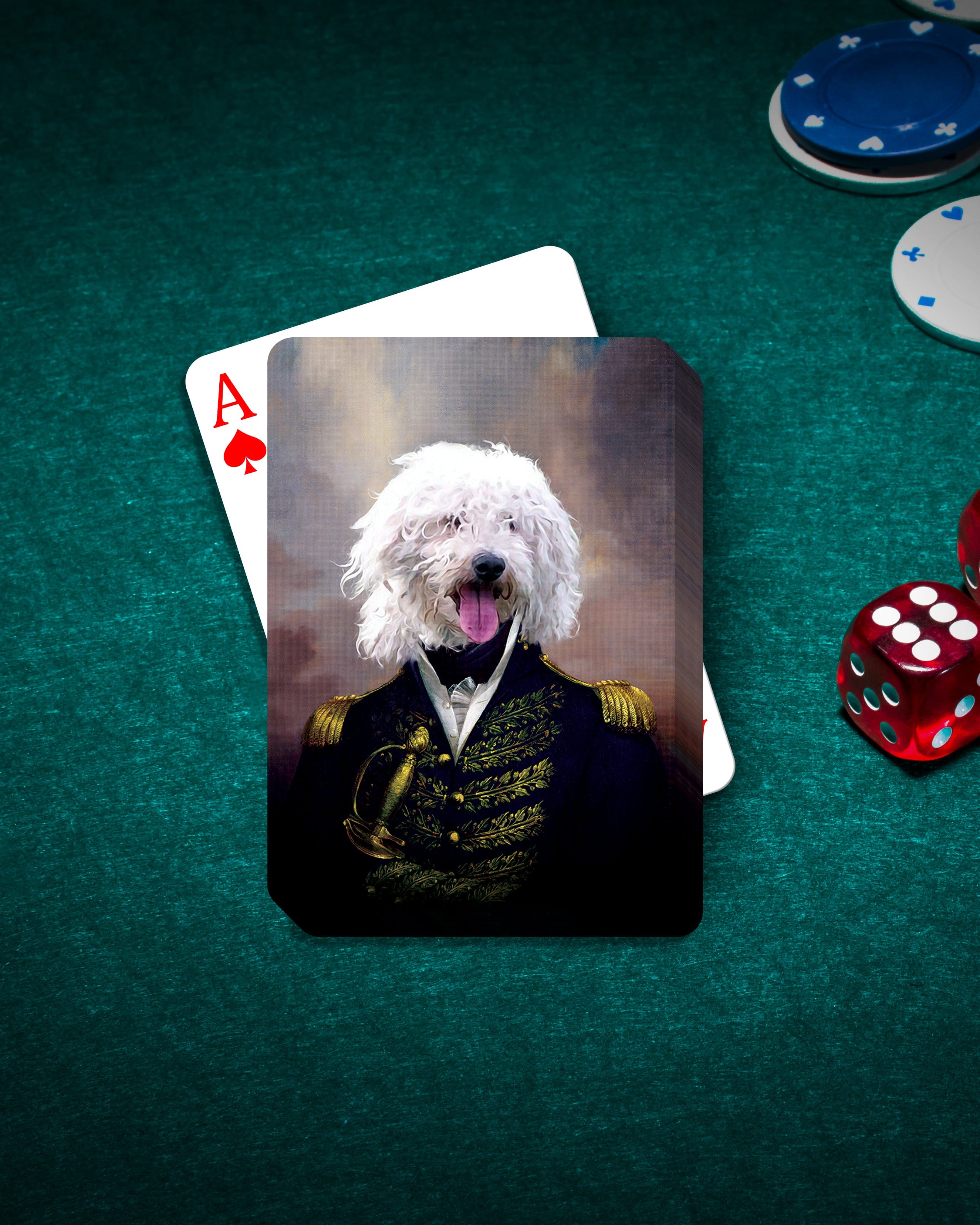 &#39;The Admiral&#39; Personalized Pet Playing Cards
