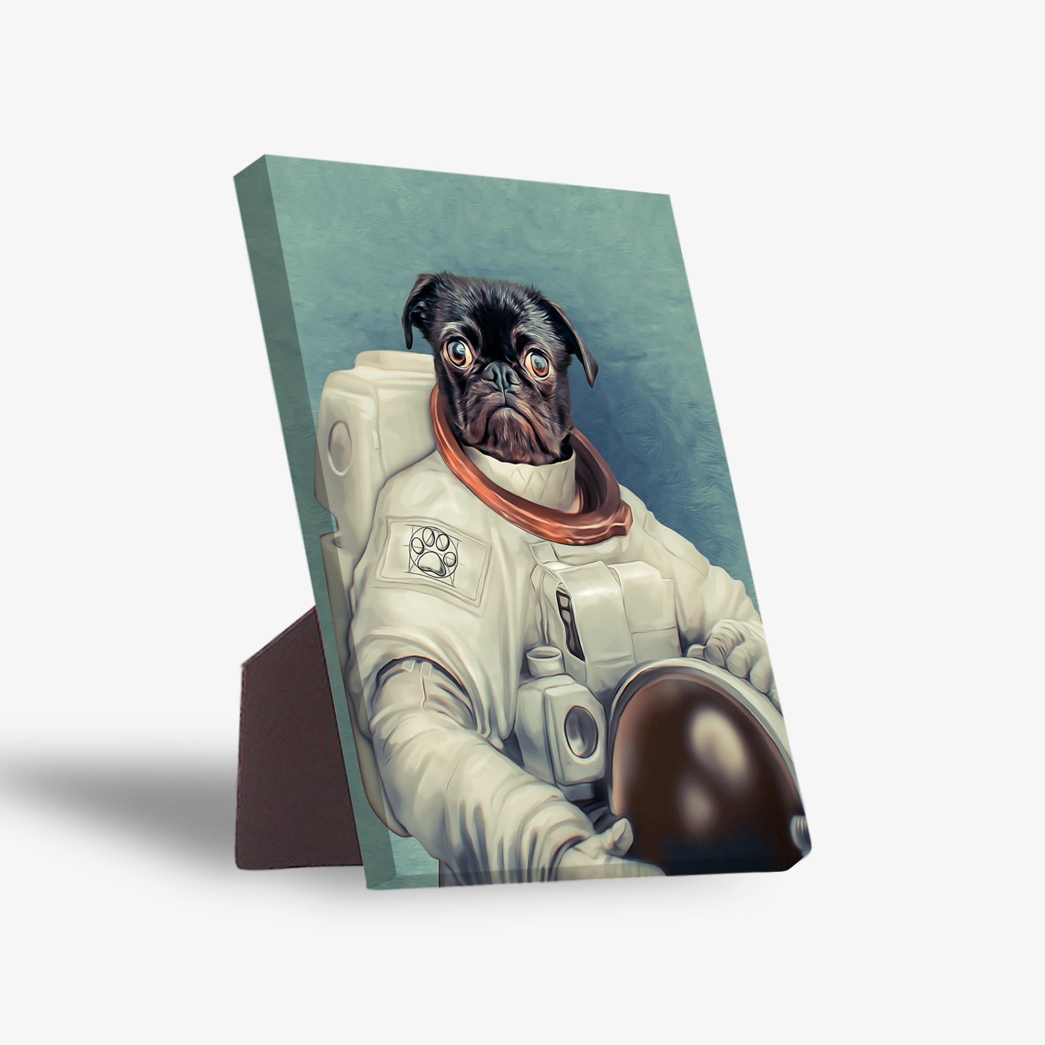 &#39;The Astronaut&#39; Personalized Pet Standing Canvas