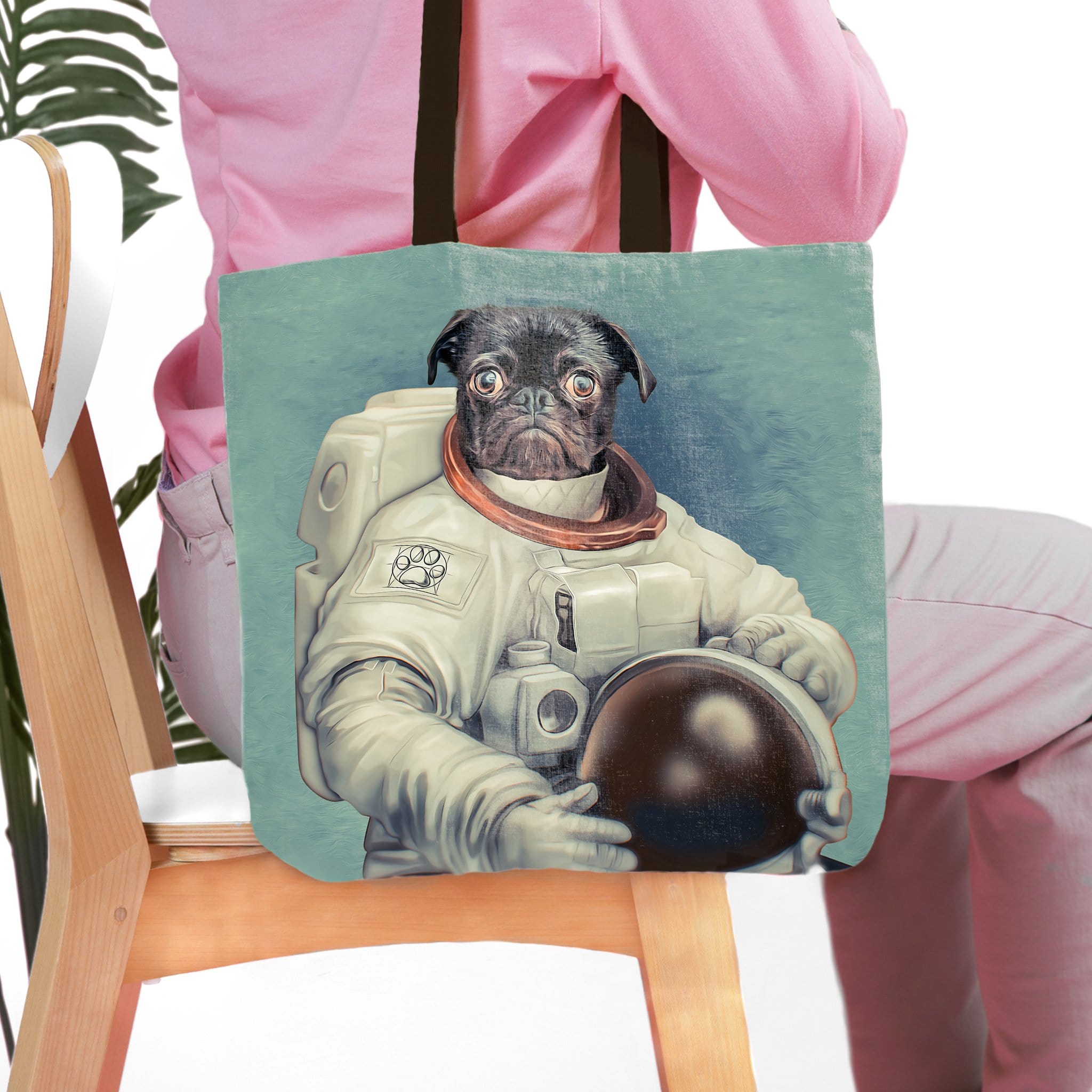 &#39;The Astronaut&#39; Personalized Tote Bag
