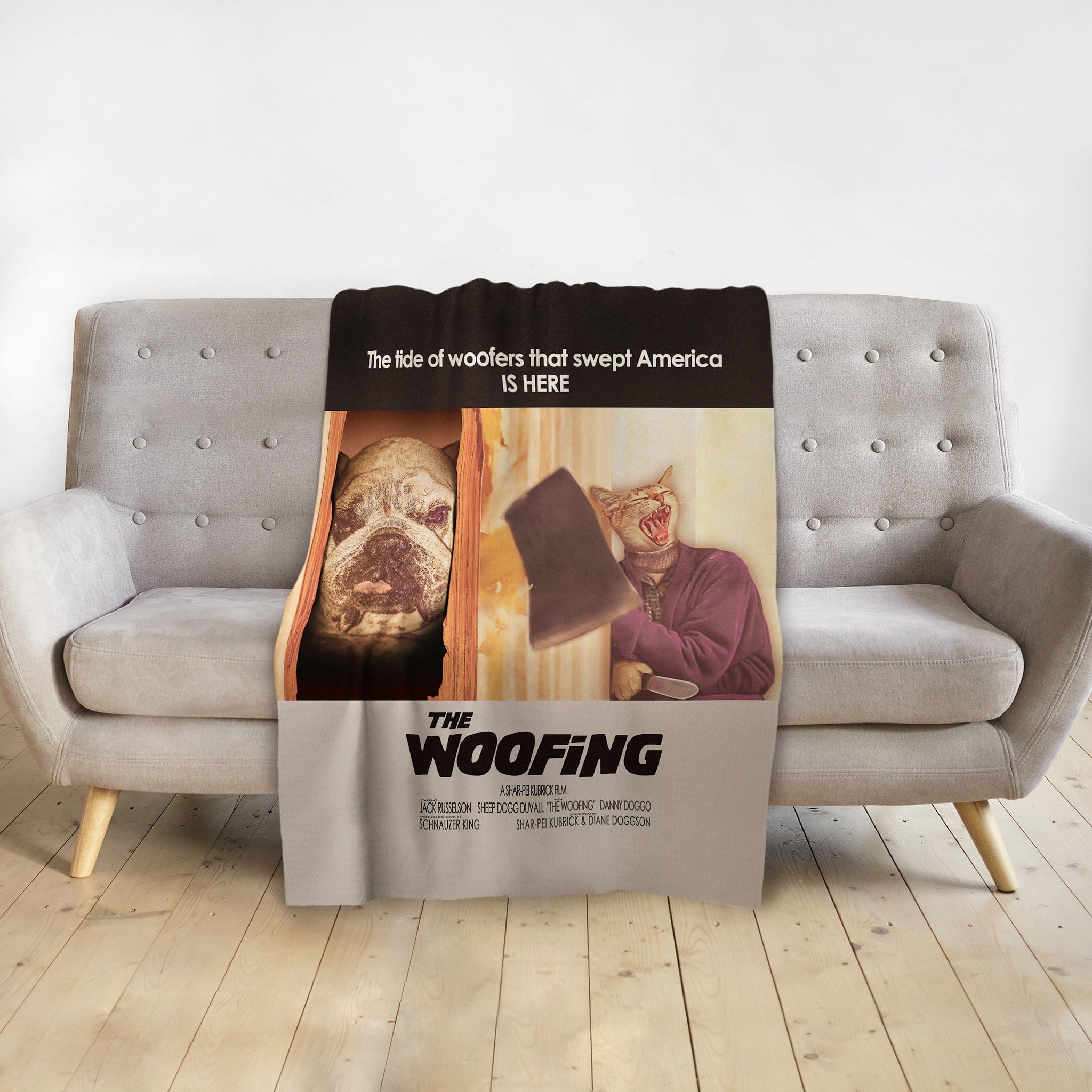 'The Woofing' Personalized 2 Pet Blanket
