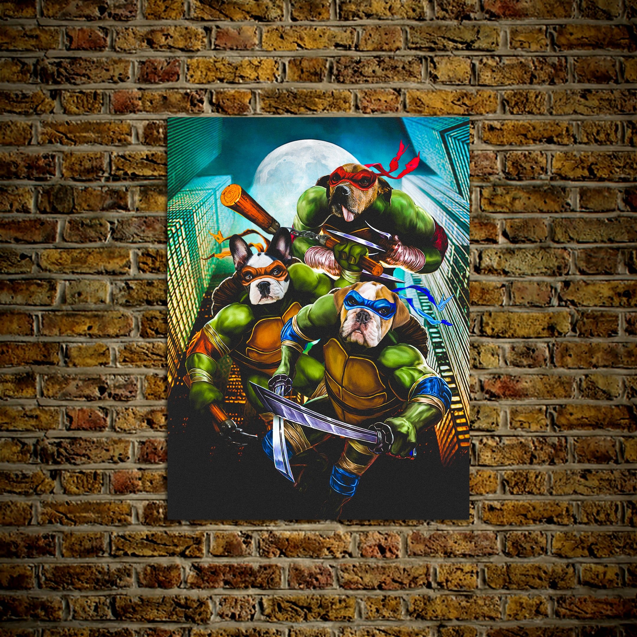 &#39;Teenage Mutant Ninja Doggos&#39; Personalized 3 Pet Poster