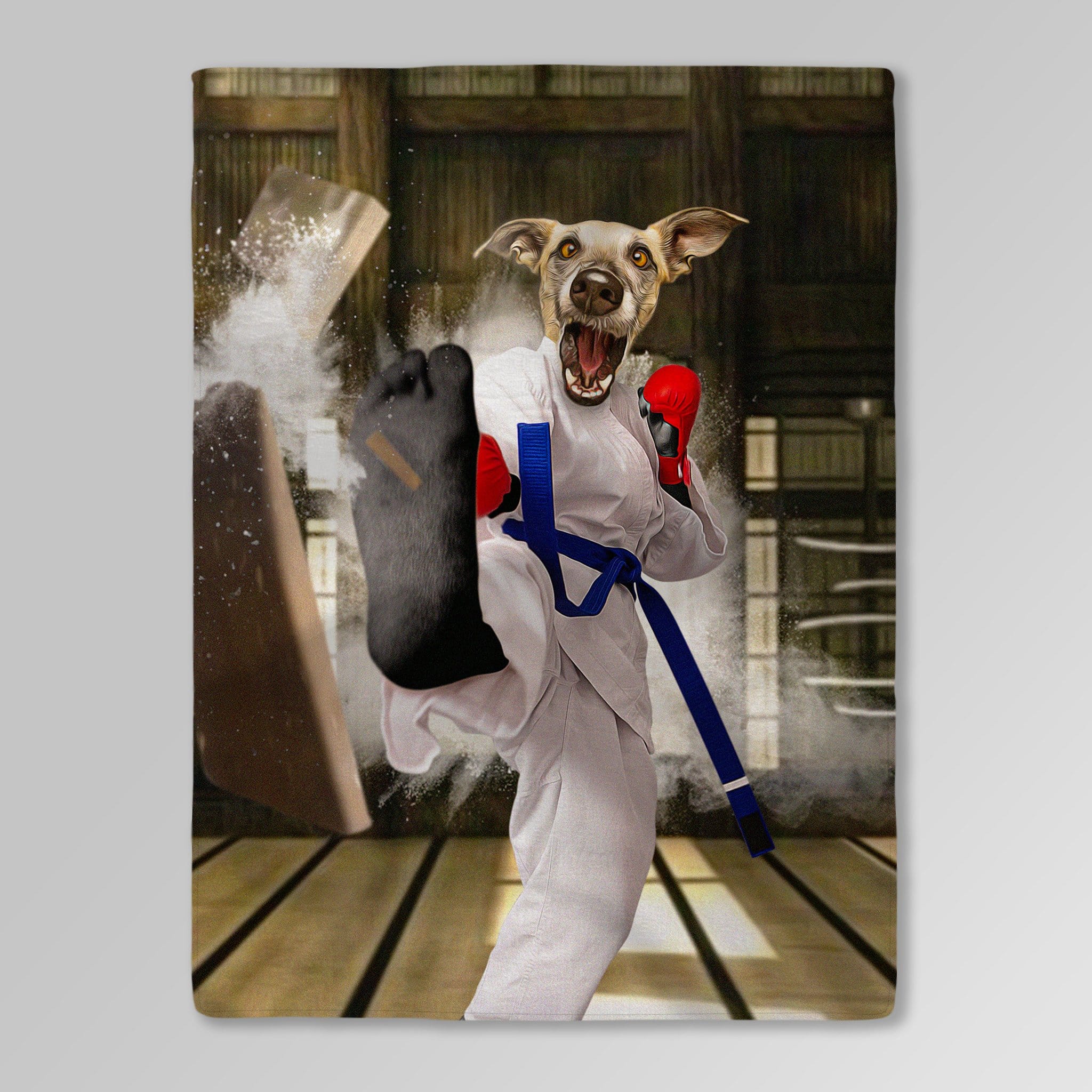 &#39;Taekwondogg&#39; Personalized Pet Blanket