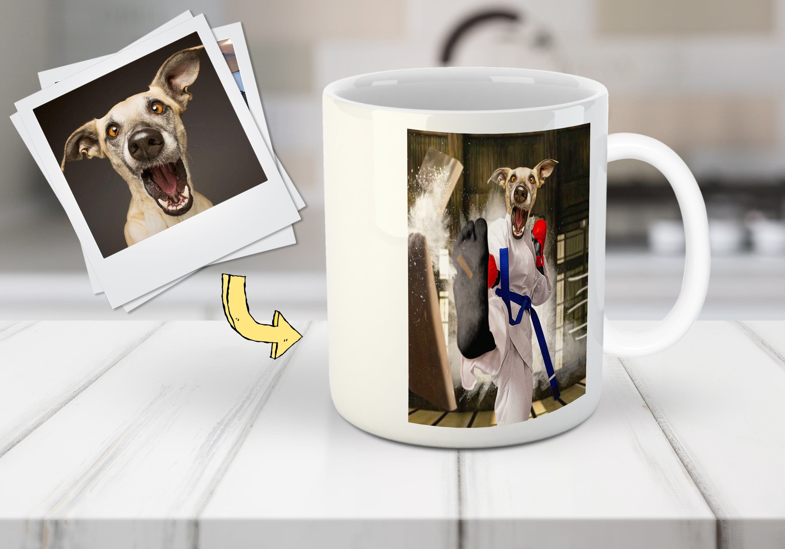 &#39;Taekwondogg&#39; Personalized Pet Mug