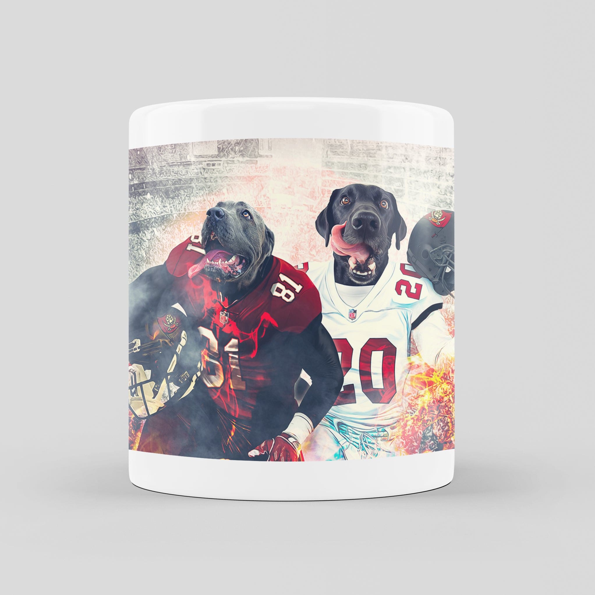 &#39;Tampa Bay Doggos&#39; Personalized 2 Pet Mug