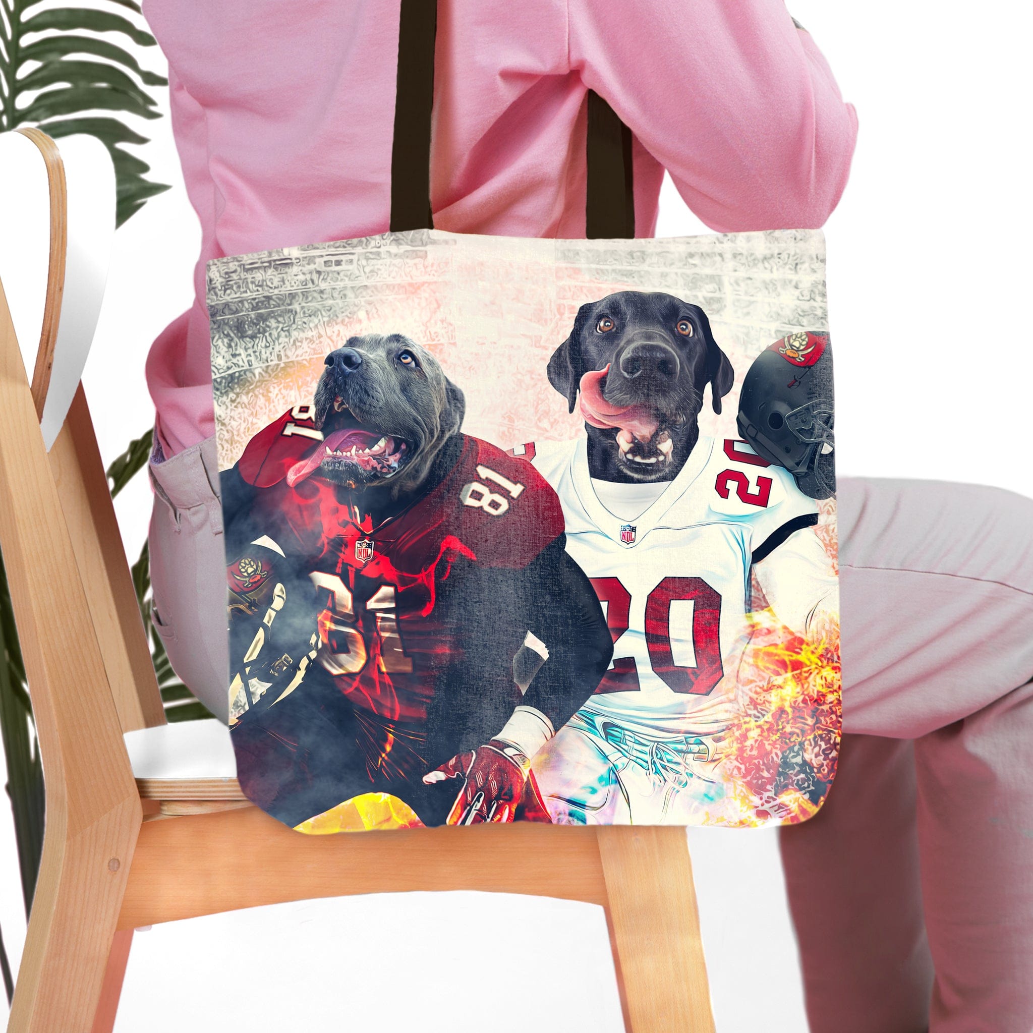 &#39;Tampa Bay Doggos&#39; Personalized 2 Pet Tote Bag