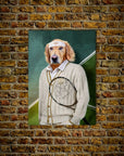 'Tennis Player' Personalized Dog Poster
