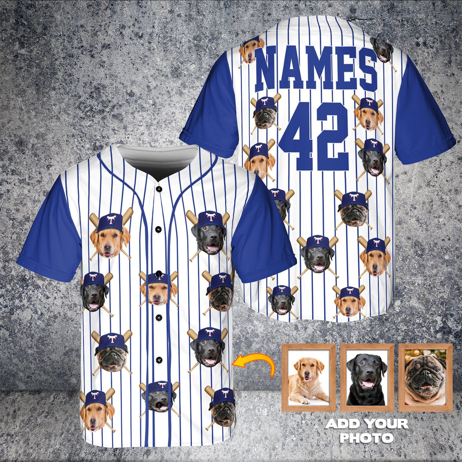 Texpaws Rangers Custom Baseball Jersey, Extra Small (XS) / 1