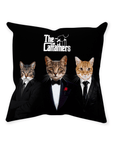 'The Catfathers' Personalized 3 Pet Throw Pillow