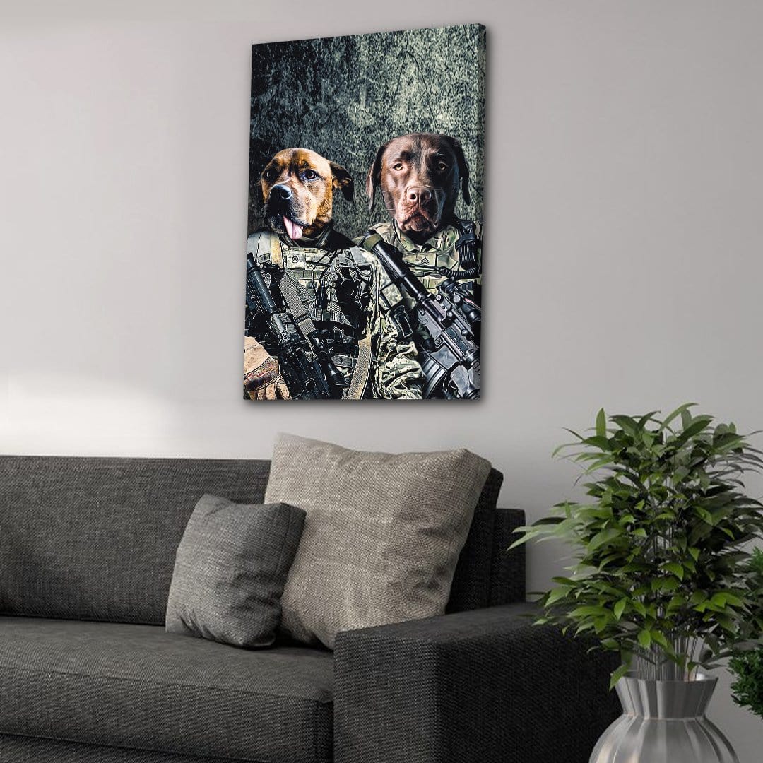 &#39;The Army Veterans&#39; Personalized 2 Pet Canvas