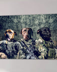 'The Army Veterans' Personalized 3 Pet Canvas