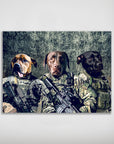 Póster personalizado de 3 mascotas 'The Army Veterans'