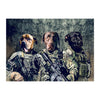 'The Army Veterans' 3 Pet Digital Portrait