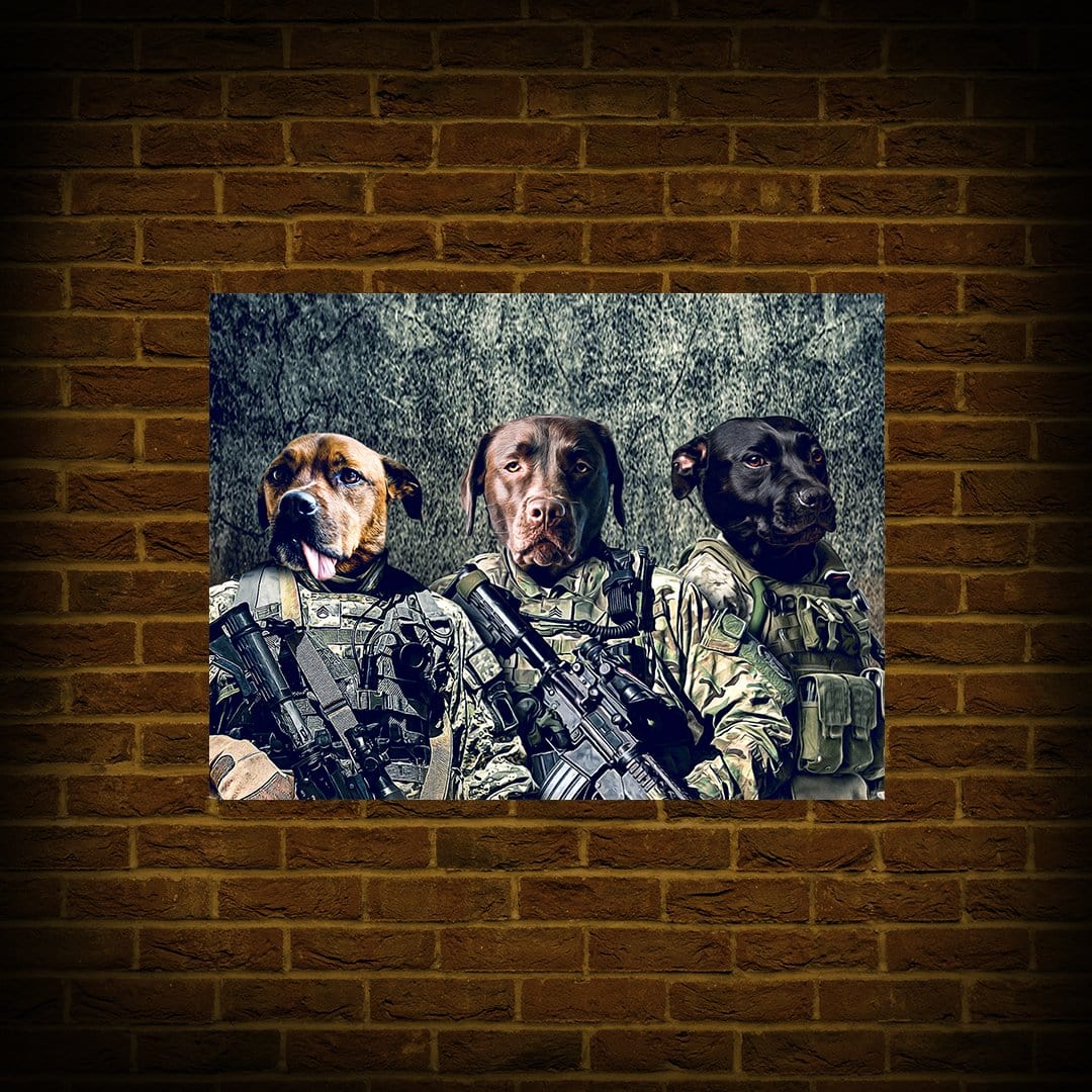 &#39;The Army Veterans&#39; Personalized 3 Pet Poster