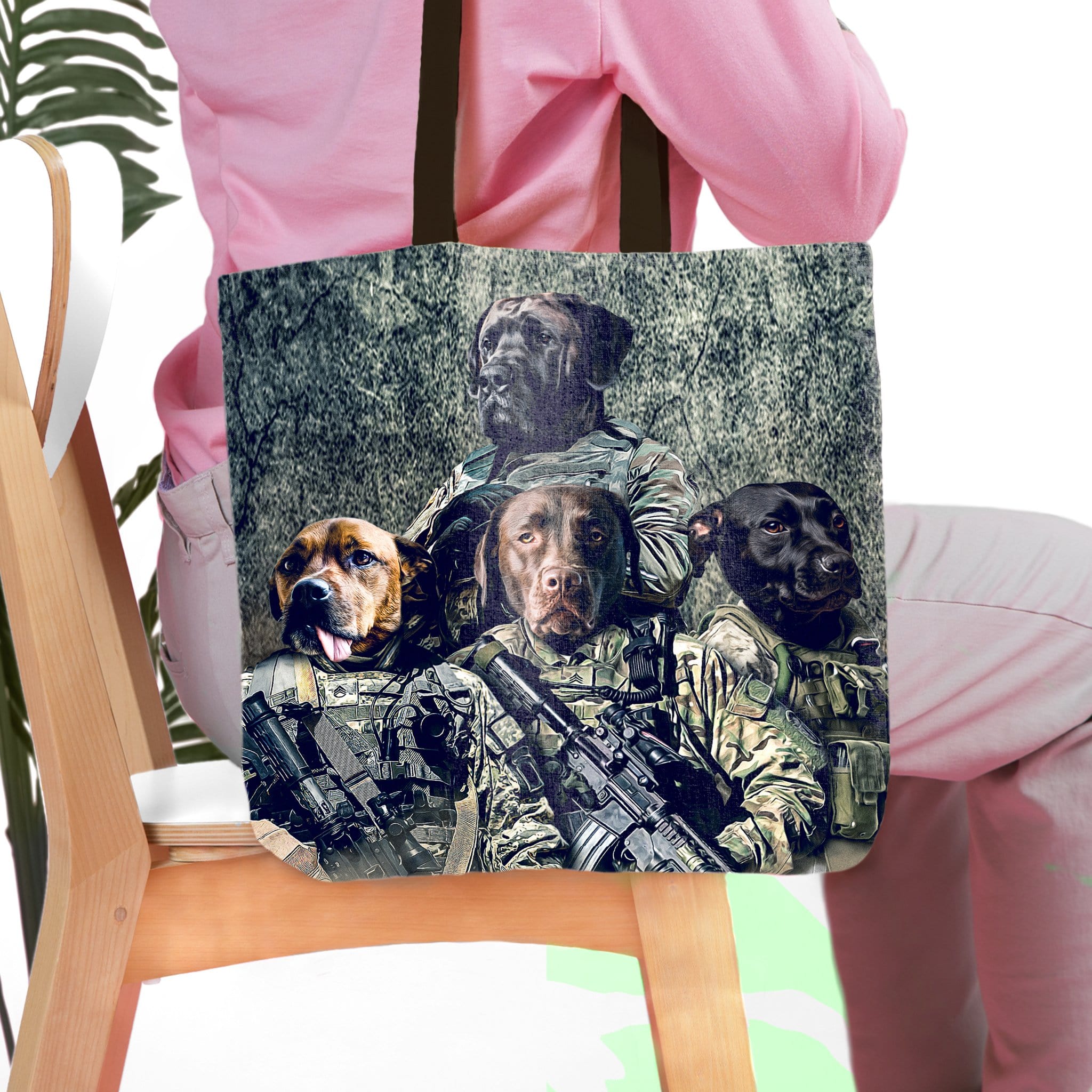 &#39;The Army Veterans&#39; Personalized 4 Pet Tote Bag