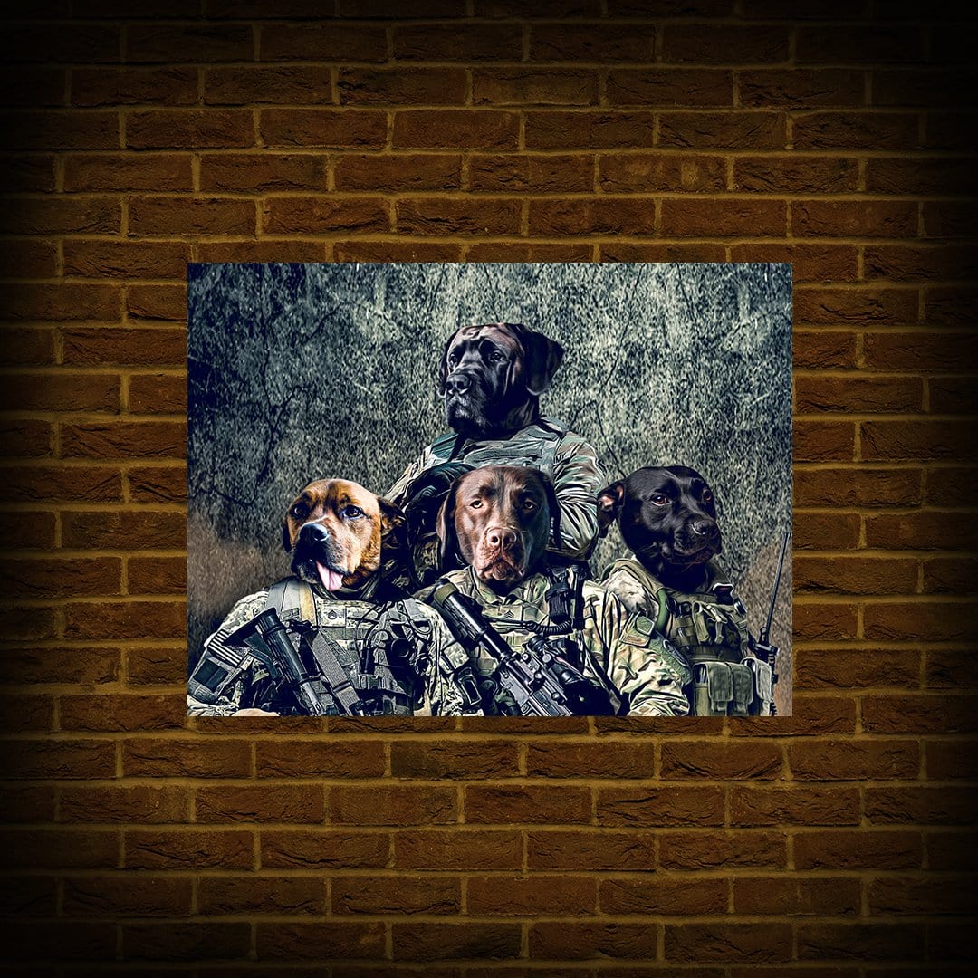 &#39;The Army Veterans&#39; Personalized 4 Pet Poster