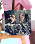 Bolsa de mano personalizada para 2 mascotas 'The Army Veterans'
