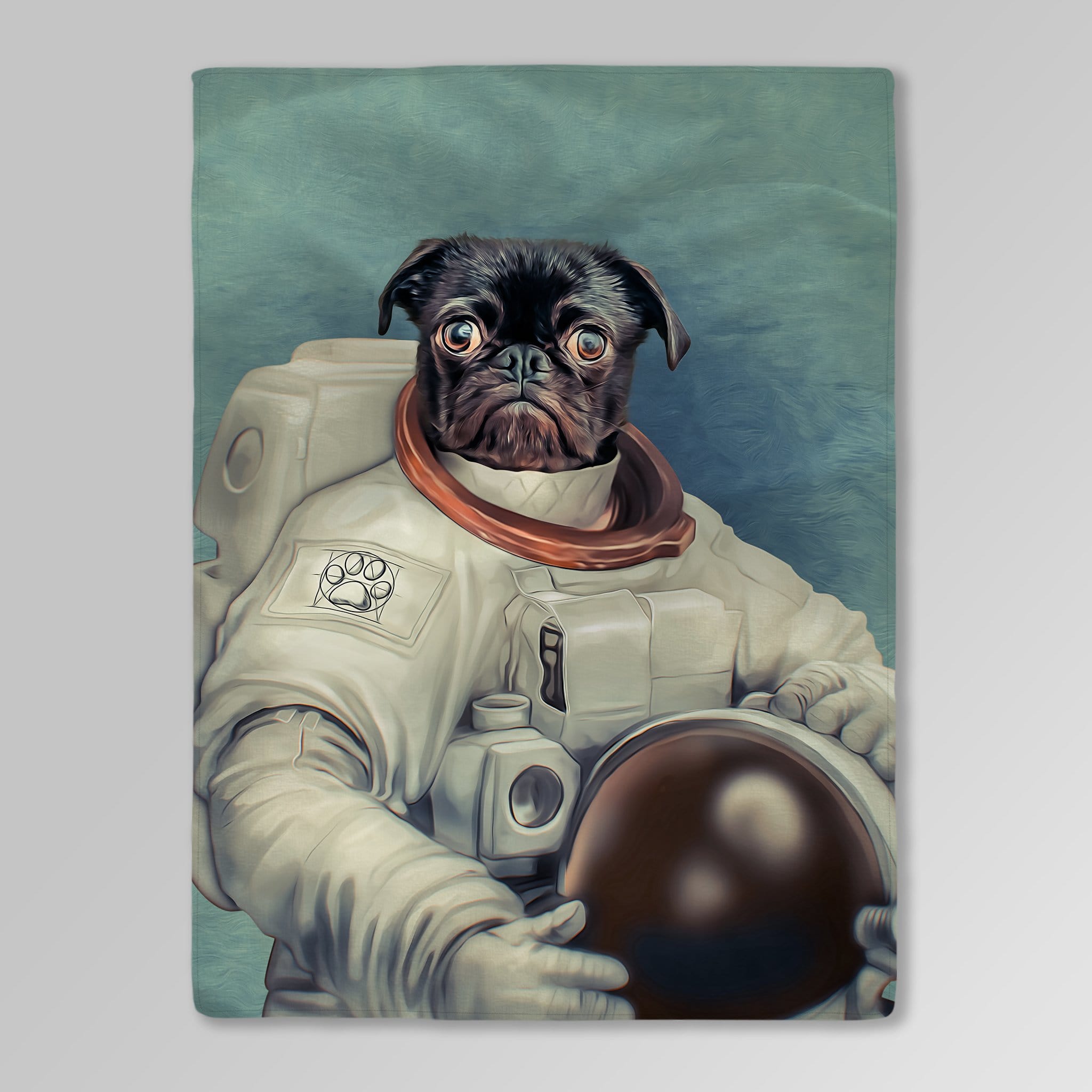 &#39;The Astronaut&#39; Personalized Pet Blanket