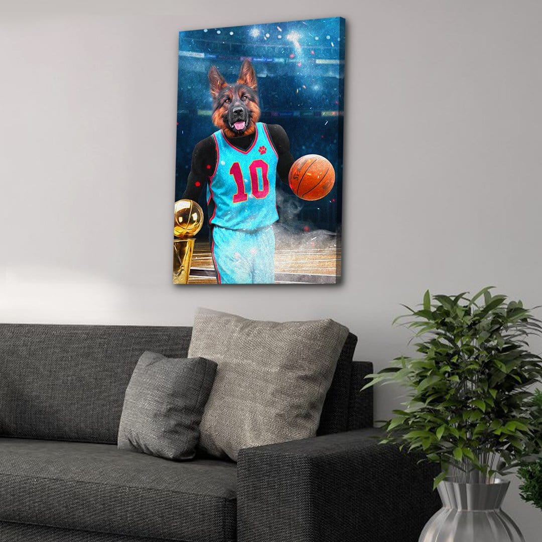 &#39;The Basketball Player&#39; Personalized Pet Canvas