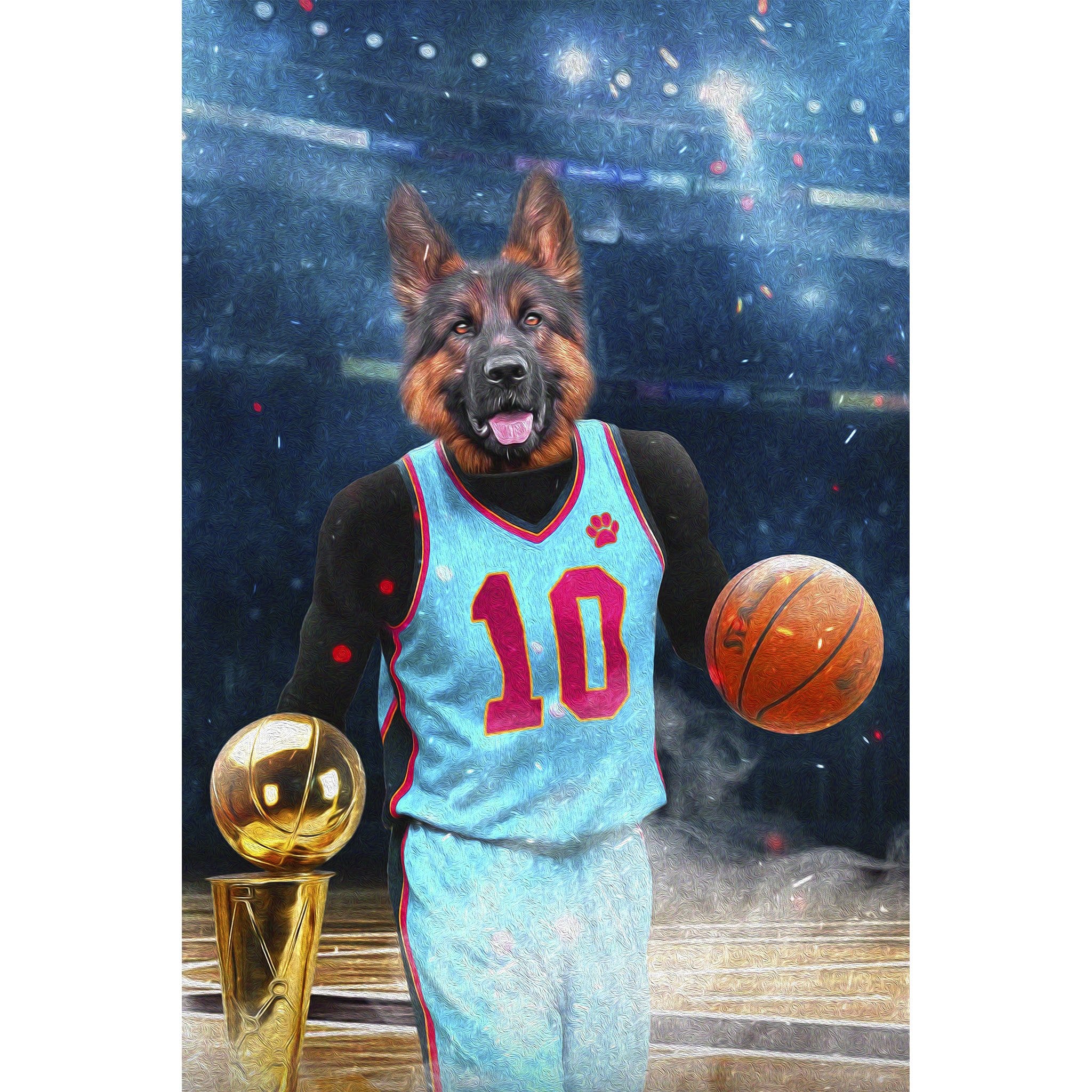Retrato digital &#39;El jugador de baloncesto&#39;