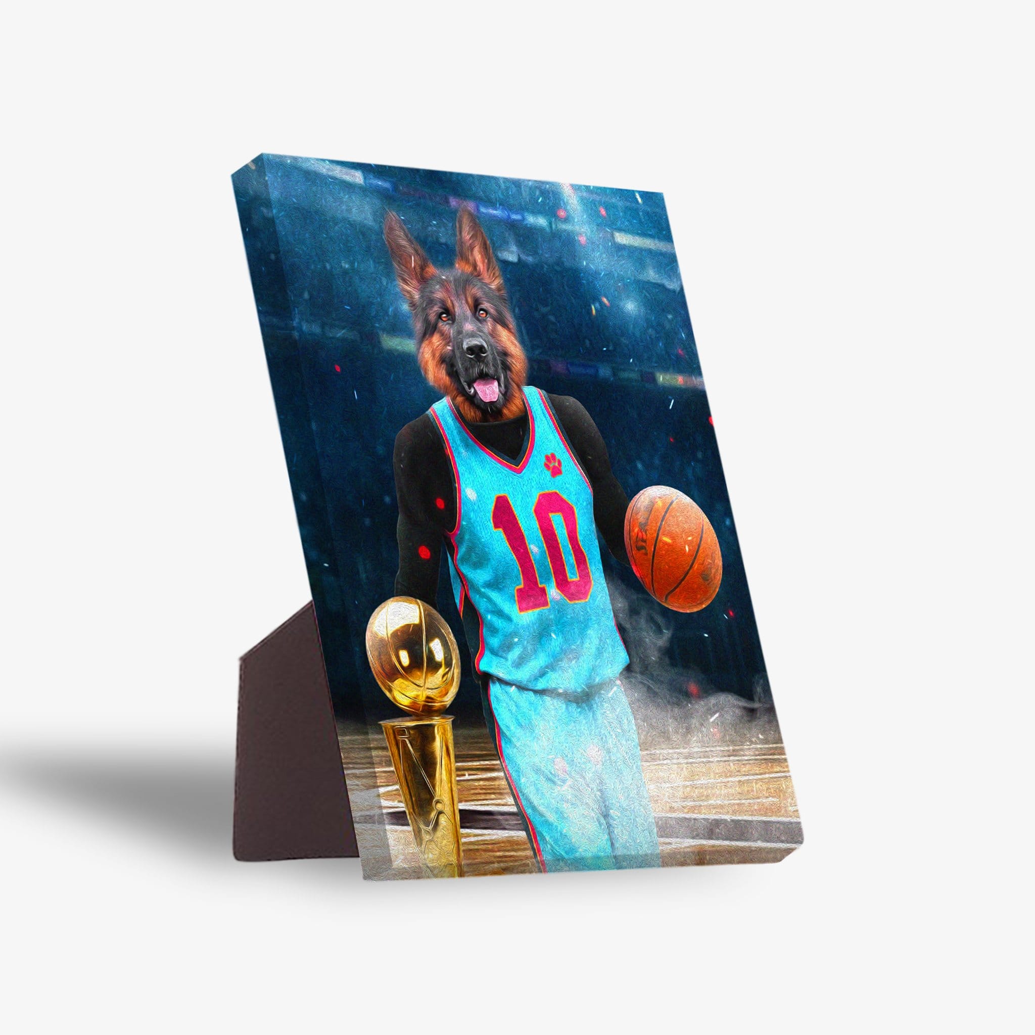 'The Basketball Player' Personalized Pet Standing Canvas