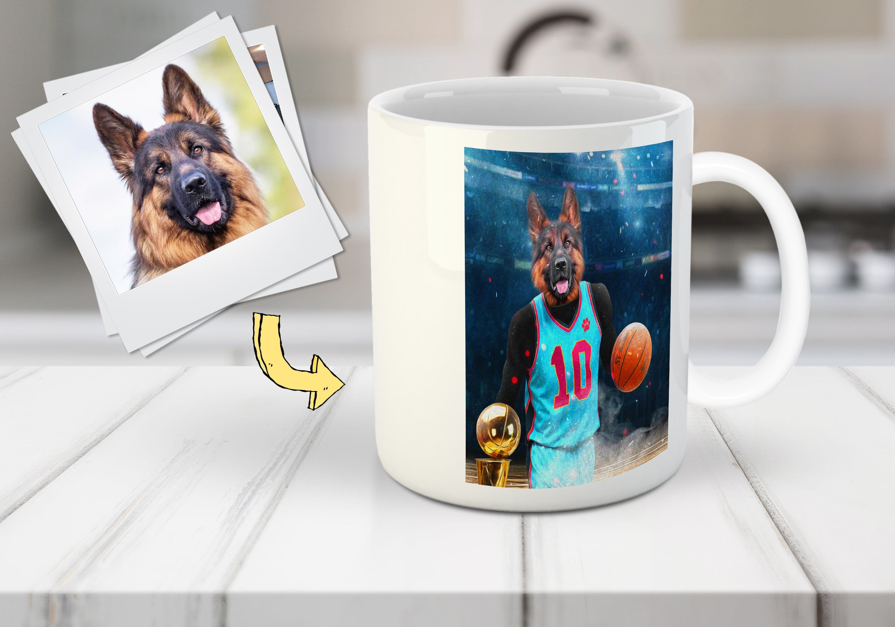 &#39;The Basketball Player&#39; Personalized Pet Mug