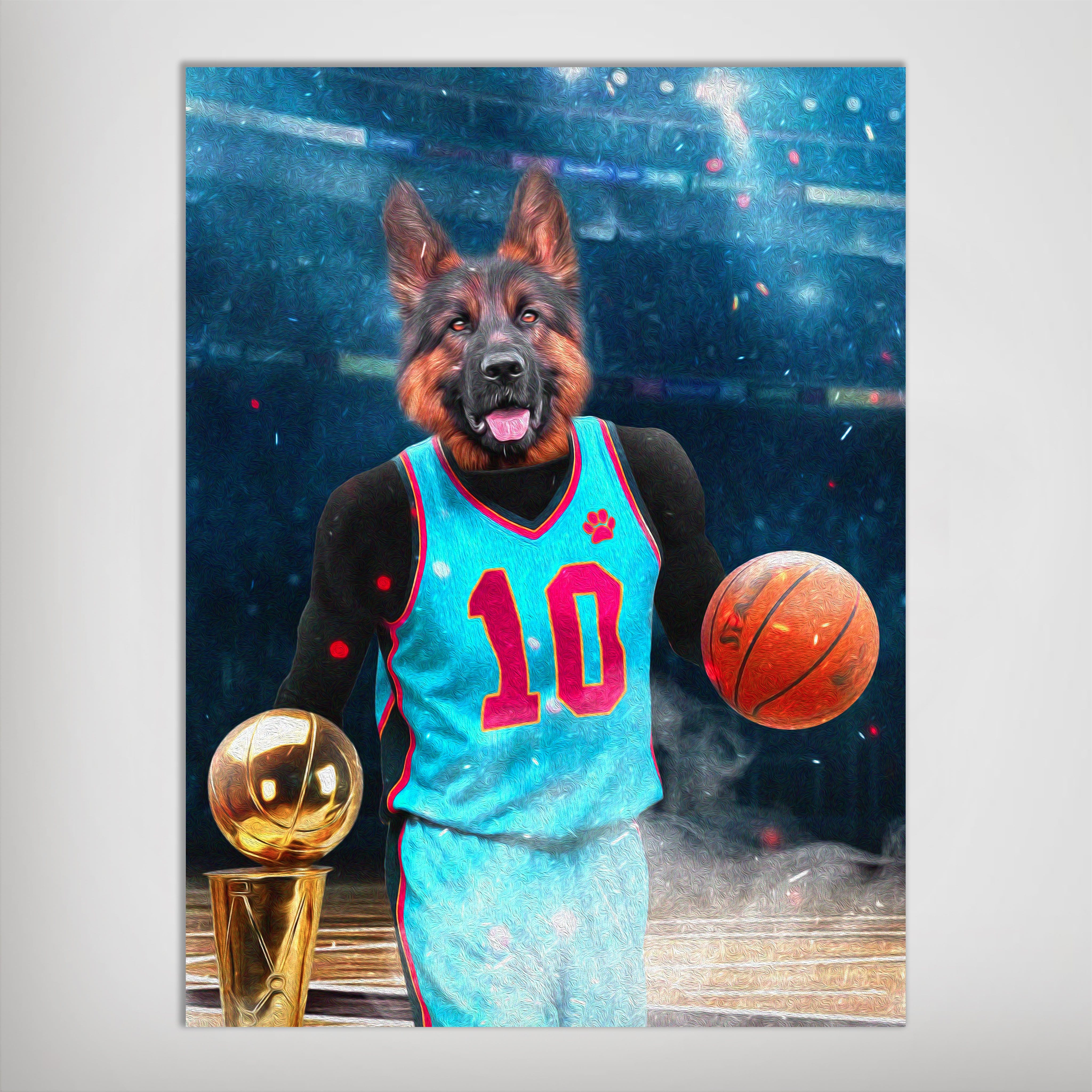 Póster Mascota personalizada &#39;El jugador de baloncesto&#39;
