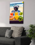 'The Beach Dog' Personalized Pet Canvas