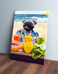 'The Beach Dog' Personalized Pet Canvas