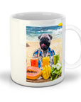 Taza personalizada para mascota 'El perro de la playa'