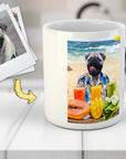 Taza personalizada para mascota 'El perro de la playa'