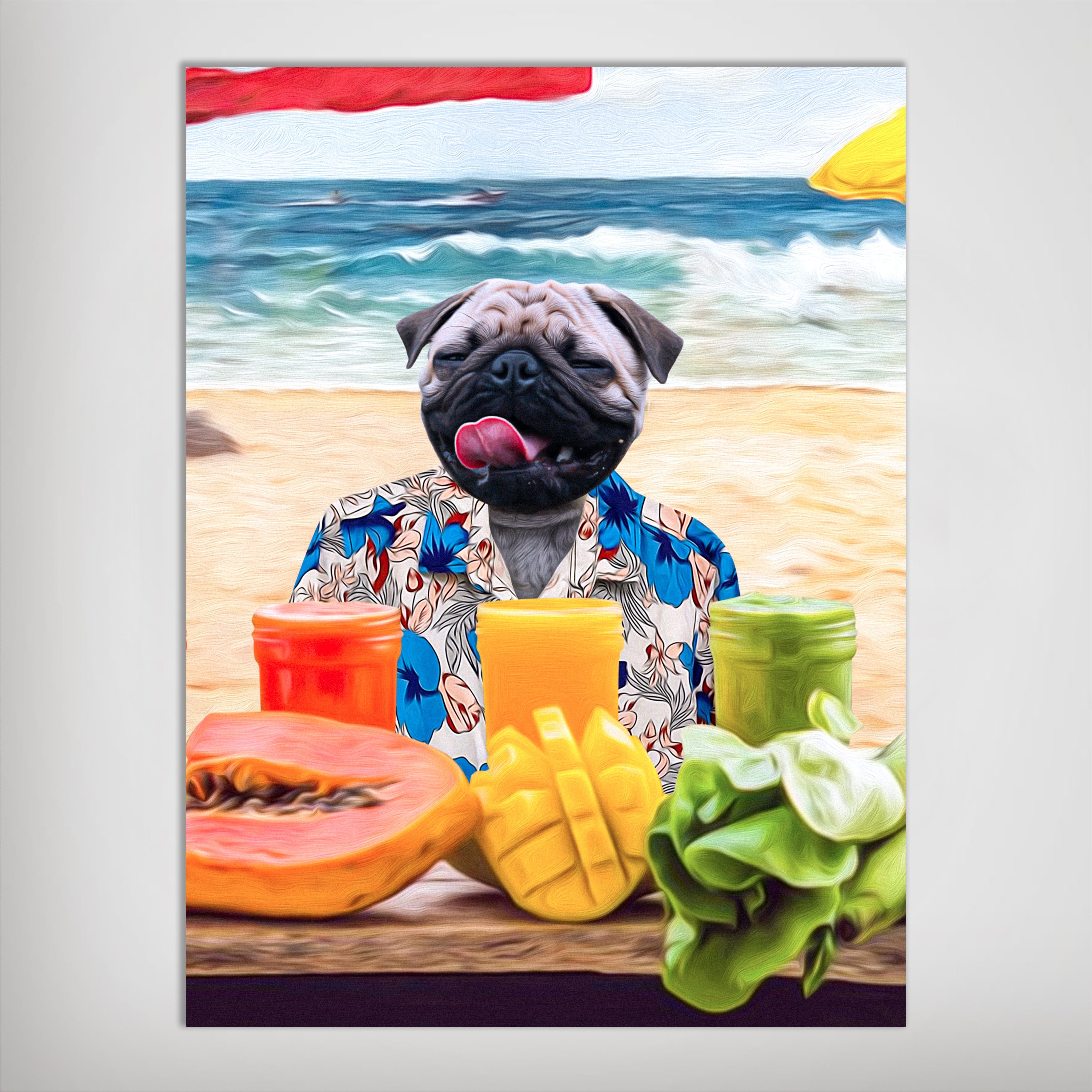 &#39;The Beach Dog&#39; Personalized Pet Poster