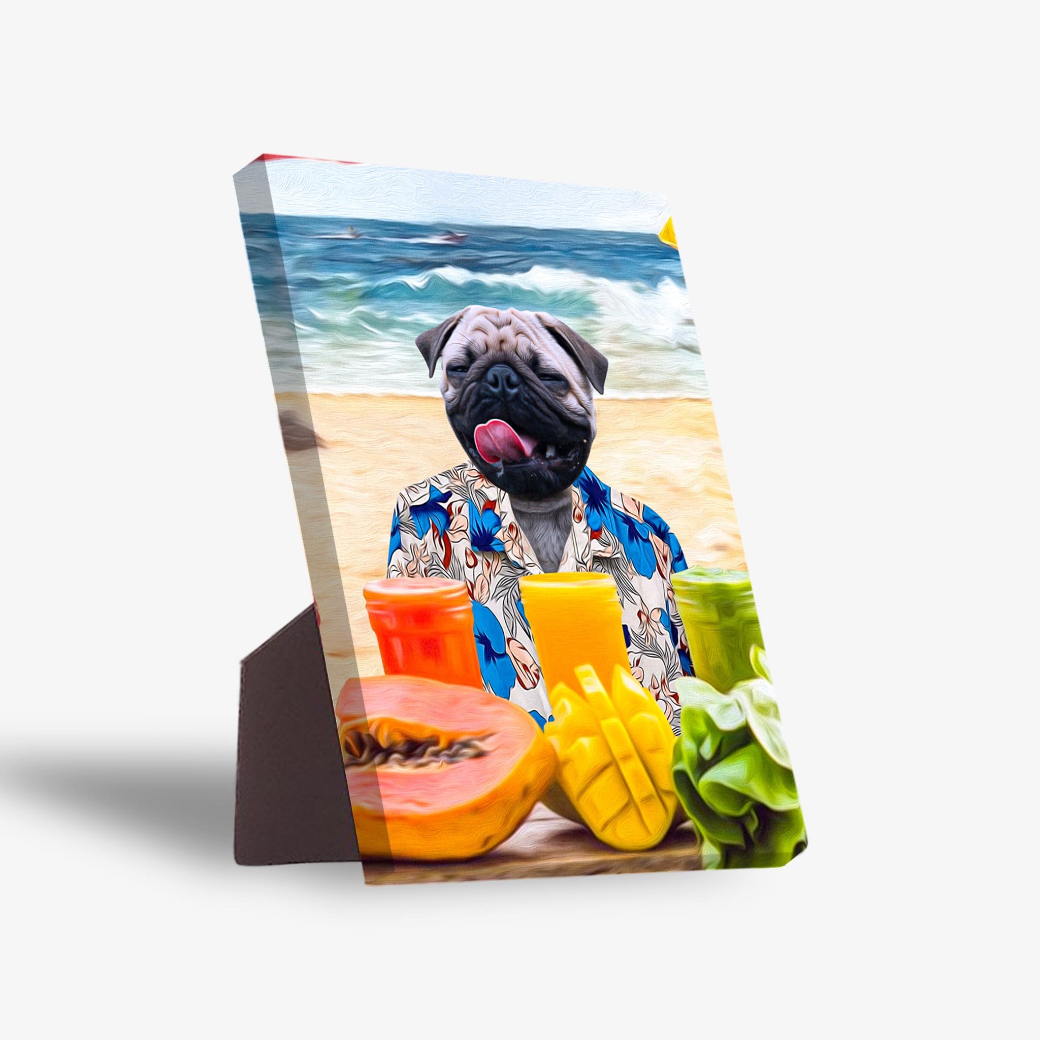 &#39;The Beach Dog&#39; Personalized Pet Standing Canvas