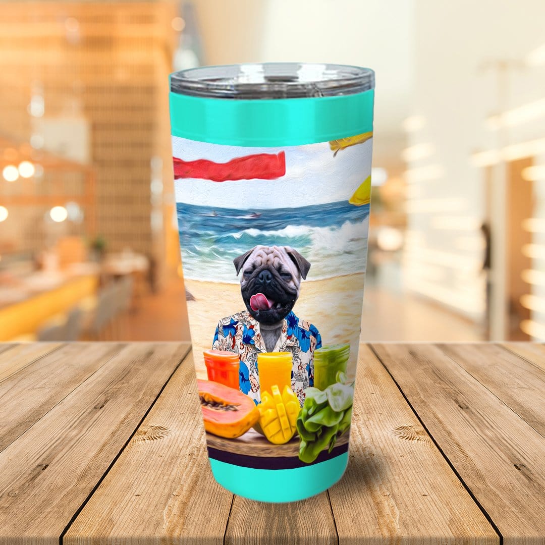 &#39;The Beach Dog&#39; Personalized Tumbler