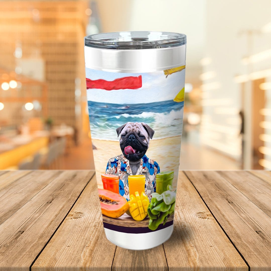 &#39;The Beach Dog&#39; Personalized Tumbler