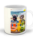Taza personalizada para 2 mascotas 'The Beach Dogs'