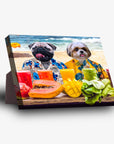 Lienzo personalizado para 2 mascotas 'The Beach Dogs'