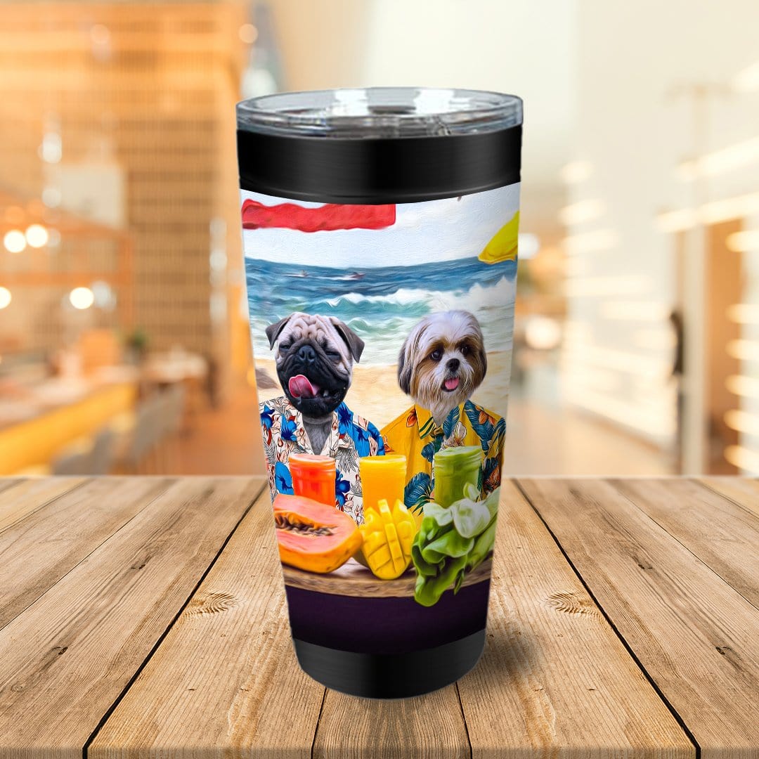 &#39;The Beach Dogs&#39; Personalized Tumbler