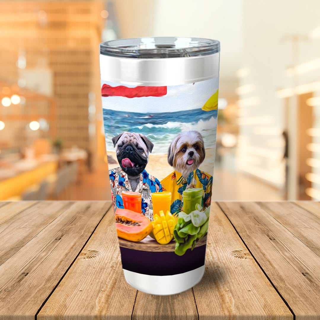 &#39;The Beach Dogs&#39; Personalized Tumbler
