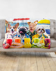 'The Beach Dogs' Personalized 4 Pet Blanket