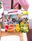 'The Beach Dogs' Personalized 4 Pet Tote Bag