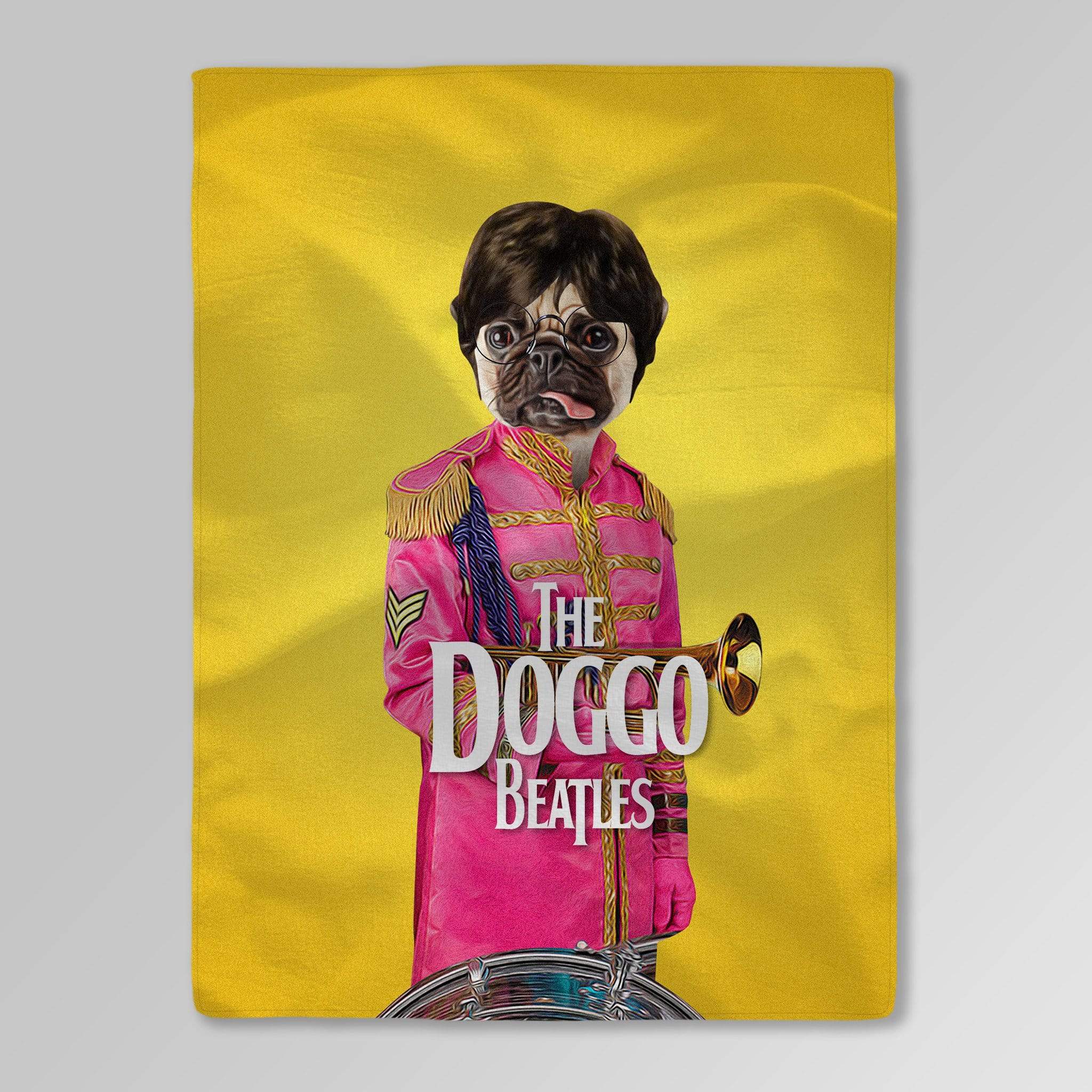 &#39;The Doggo Beatles&#39; Personalized Pet Blanket