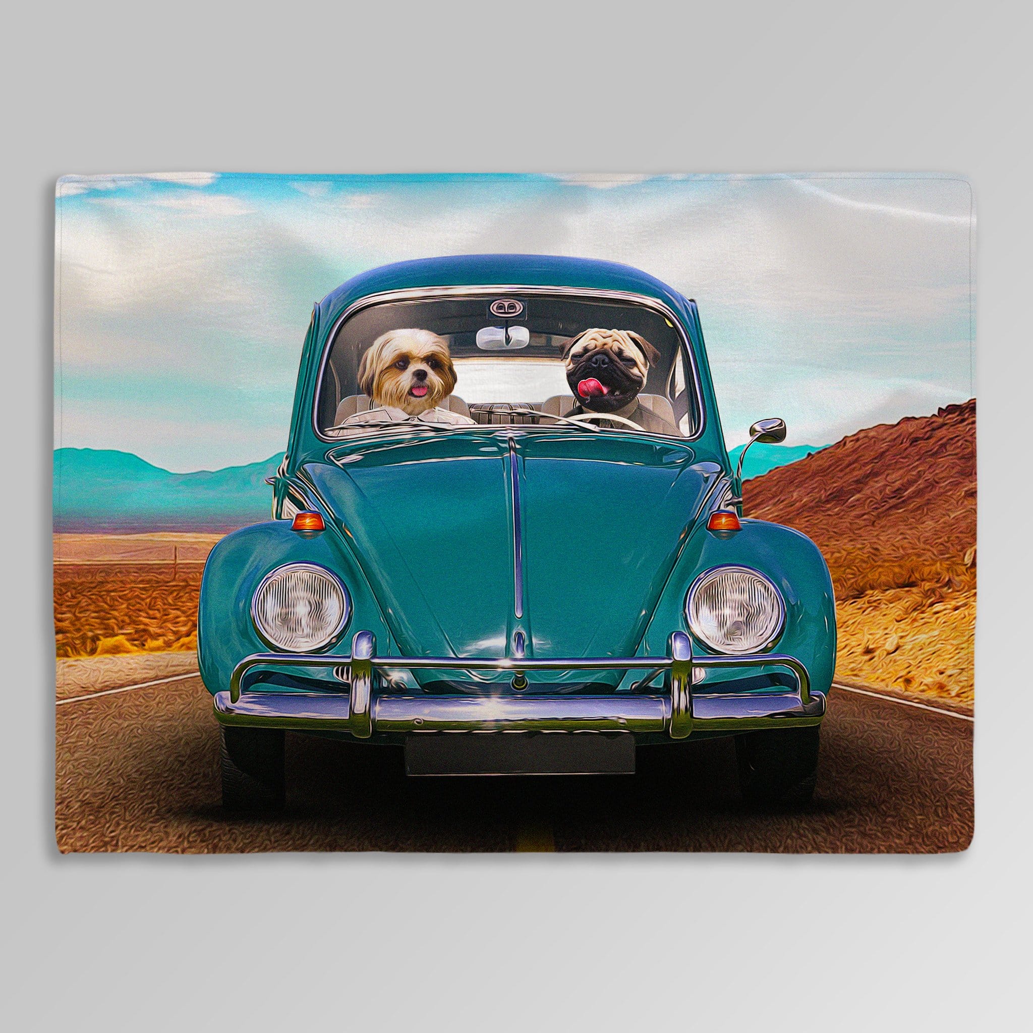 &#39;The Beetle&#39; Personalized 2 Pet Blanket