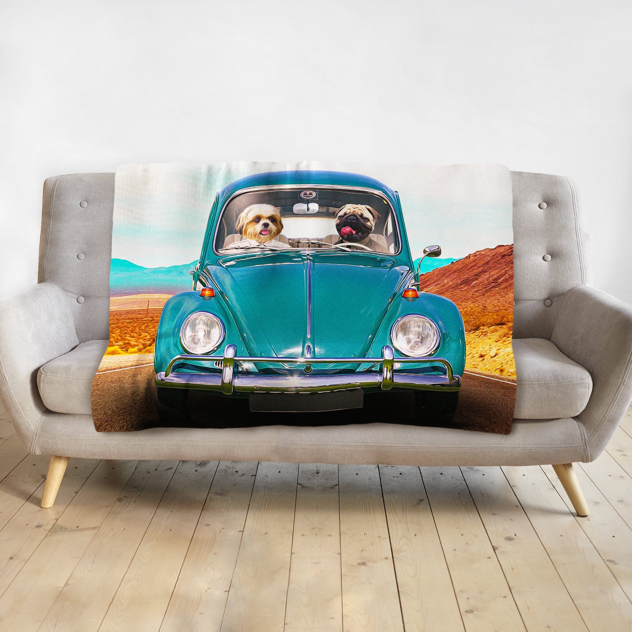 &#39;The Beetle&#39; Personalized 2 Pet Blanket