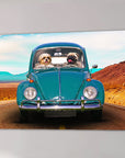 'The Beetle' Personalized 2 Pet Canvas