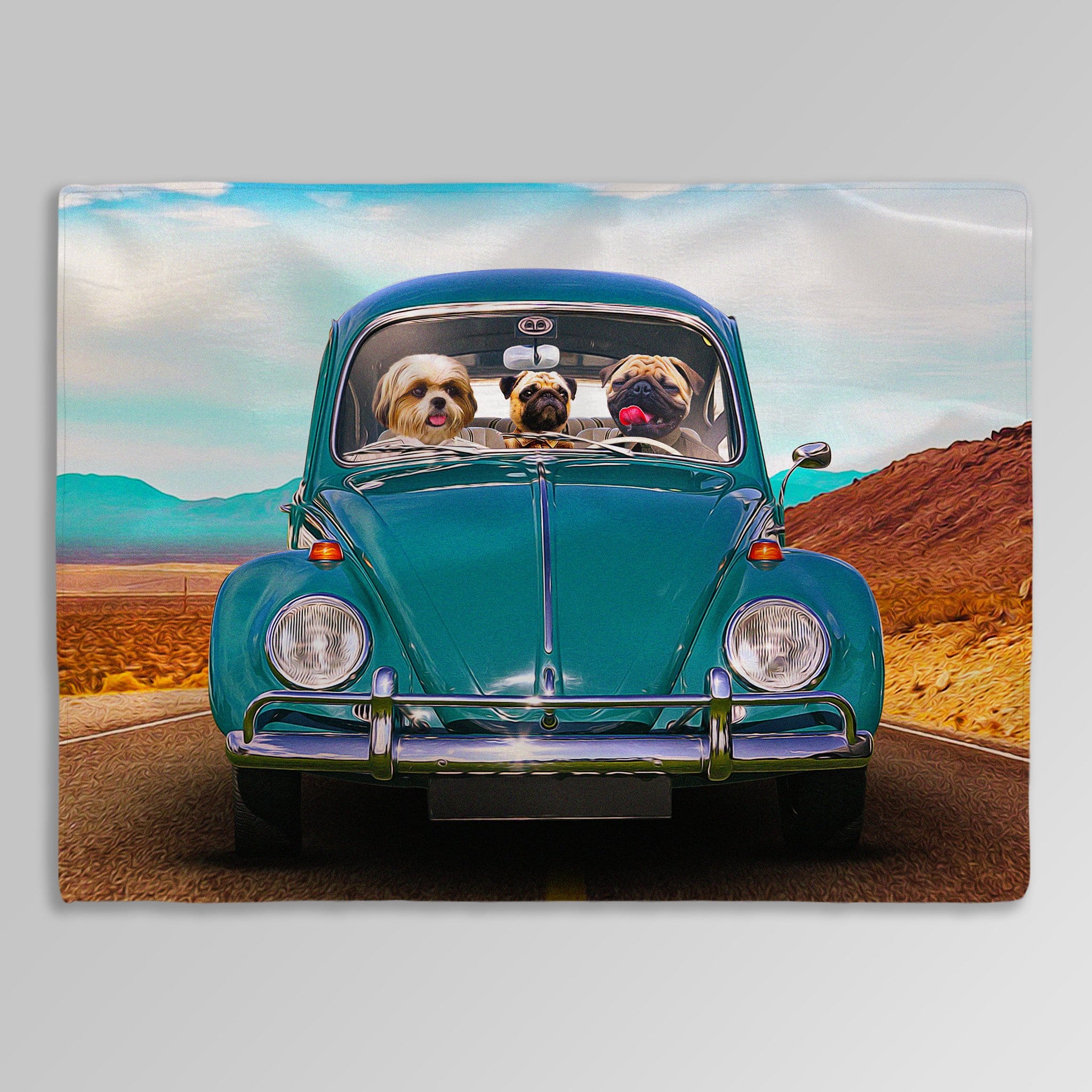 &#39;The Beetle&#39; Personalized 3 Pet Blanket